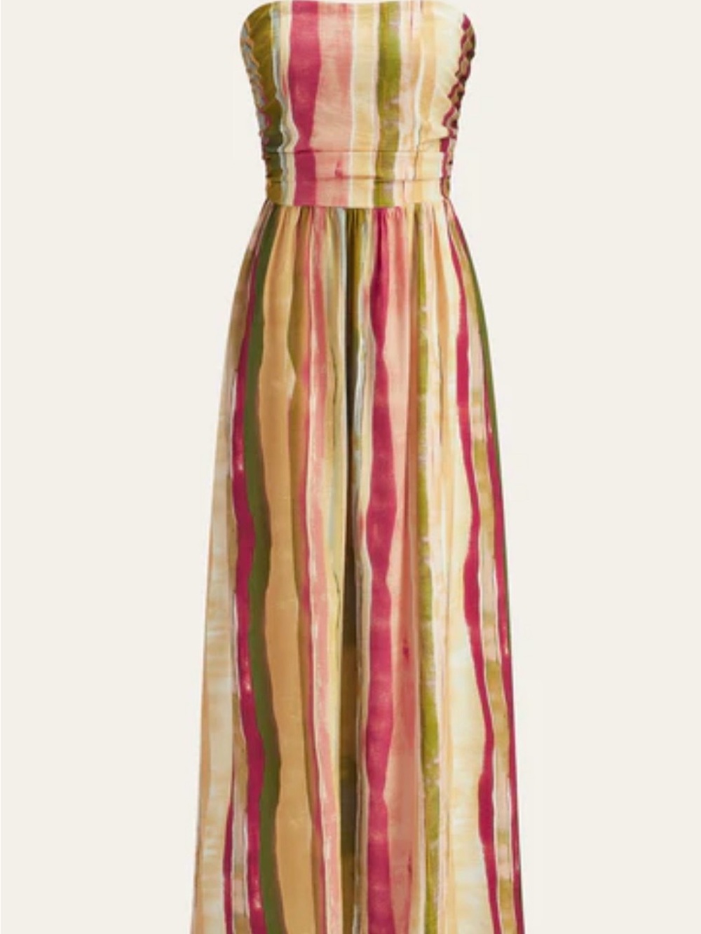 NWT Commense Colorful Striped Strapless Cotton Maxi Dress - Picture 7 of 7